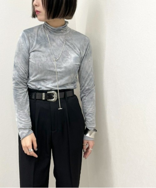 apres jour mignon(アプレジュールミニョン)の「タイダイクシュインナー【ZOZOTOWN限定アイテム】(Tシャツ/カットソー・レディース・モカ/カーキ/ブルー系その他・X-LARGE/フリー)」の5枚目の写真