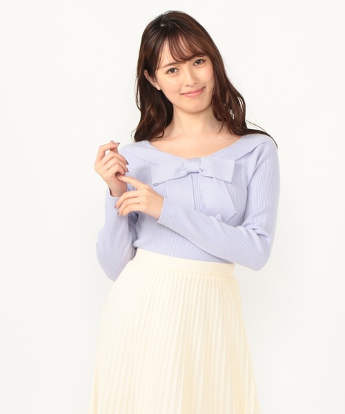 フェミニン ♡ 美品 レッセパッセ スクエアネック リブ プルオーバー フェミニン ♡ 美品 レッセパッセ スクエアネック リブ プルオーバー