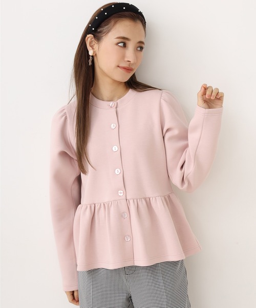 セール】【Web限定】ペプラムカーディガントップス（Tシャツ