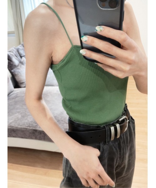 MOUSSY（マウジー）の「SQUARE RIB CAMI トップス（キャミソール