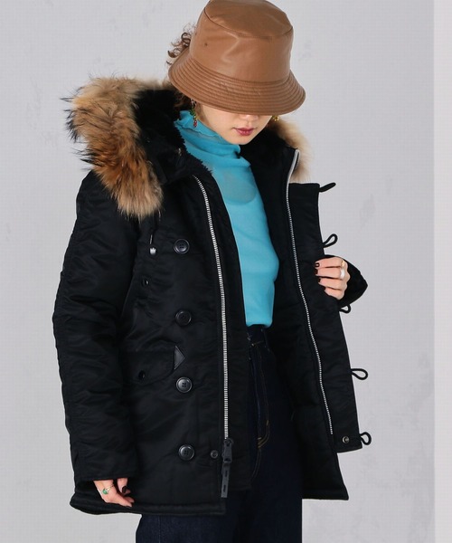 セール Alpha Ladies N 3b タイトモデル リアルファー ミリタリージャケット Alpha アルファ のファッション通販 Zozotown