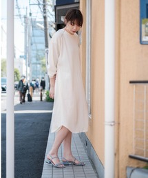 【MAISON BREEZE】3WAYリングドットボタンワッフルワンピース