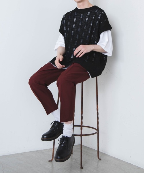 WEGO(ウィゴー)の「WEGO/アーバンカラースリムスラックス(スラックス・メンズ・ブラック/ベージュ/カーキ/ブルー系その他/ダークグリーン/ワイン・SMALL/MEDIUM/LARGE)」の12枚目の写真