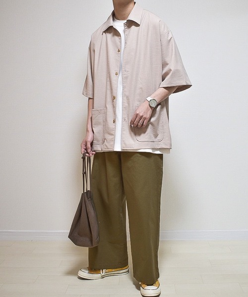 anown（アノン）の「ビックシルエット 1タックワイドストレートパンツ 【ファッションインフルエンサーたいが×anown 限定コラボ】（その他パンツ・メンズ・ホワイト/ベージュ/カーキ・M/L）」の10枚目の写真