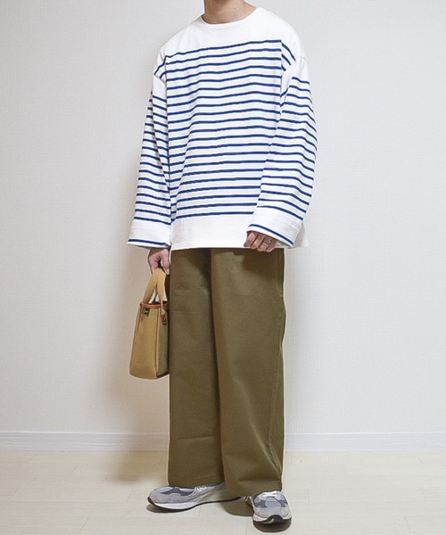 anown（アノン）の「ビックシルエット 1タックワイドストレートパンツ 【ファッションインフルエンサーたいが×anown 限定コラボ】（その他パンツ・メンズ・ホワイト/ベージュ/カーキ・M/L）」の12枚目の写真