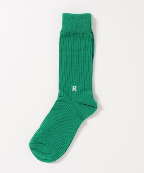 Fun & Daily（ファンアンドデイリー）の「F&D : レトロカラーリブソックス（ソックス/靴下・レディース・オレンジ/ブラック/オリーブ/ホワイト/パープル/イエロー/グリーン/ブラウン/グレー/ピンク・FREE）」の6枚目の写真