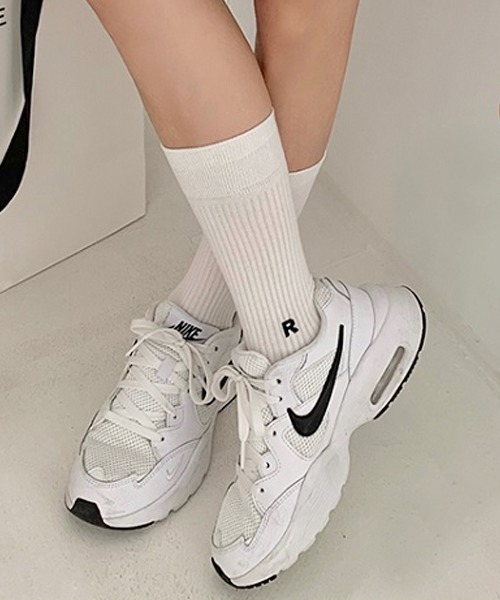 Fun & Daily（ファンアンドデイリー）の「F&D : レトロカラーリブソックス（ソックス/靴下・レディース・オレンジ/ブラック/オリーブ/ホワイト/パープル/イエロー/グリーン/ブラウン/グレー/ピンク・FREE）」の12枚目の写真