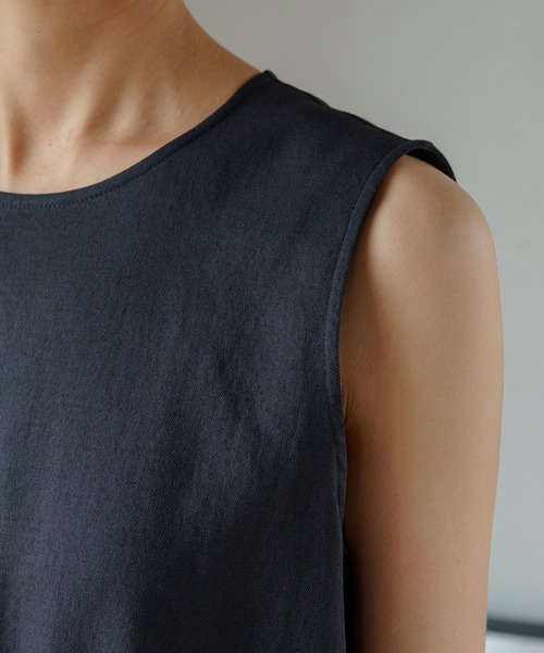 LOUNGEDRESS（ラウンジドレス）の「リネンロンパース（サロペット/オーバーオール・レディース・ブラック/アイボリー・FREE）」の18枚目の写真