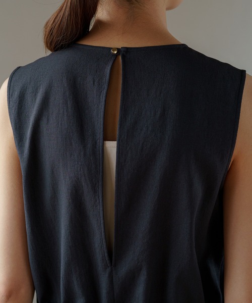 LOUNGEDRESS（ラウンジドレス）の「リネンロンパース（サロペット/オーバーオール・レディース・ブラック/アイボリー・FREE）」の19枚目の写真