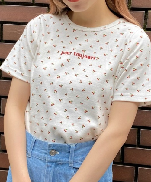 WEGO(ウィゴー)の「WEGO/ロゴ刺繍リブTシャツ(Tシャツ/カットソー・レディース・ホワイト系その他/ホワイト/グリーン/その他2/サックスブルー/その他1/アイボリー/ライトパープル/その他3/ライトブラウン/ブラック/ダークグリーン・FREE)」の11枚目の写真