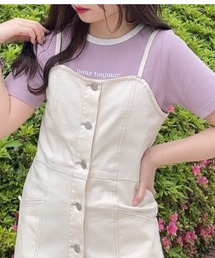 WEGO | WEGO/ロゴ刺繍リブTシャツ(Tシャツ/カットソー)