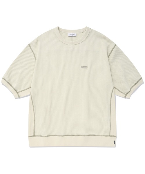 【COVERNAT】WAFFLE STITCH RIBBED S/S TEE / カバーナット ワッフル ステッチ リブ Tシャツ