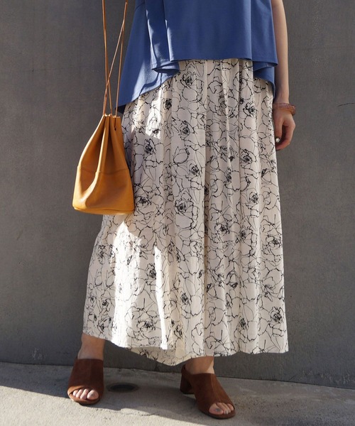 NICOLE white（ニコルホワイト）の「柄ギャザーパンツ（その他パンツ・レディース・その他1/その他2/その他3・FREE）」の2枚目の写真