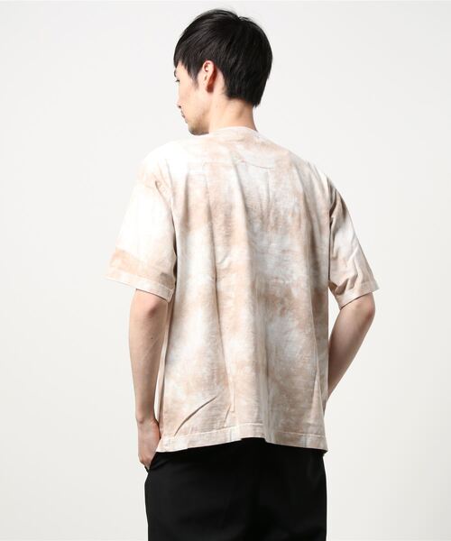 AZUL by moussy（アズールバイマウジー）の「ONE TONE TIE-DYE TEE/ワントーンタイダイTシャツ（Tシャツ/カットソー・メンズ・ブルー系その他/ベージュ系その他/ブラック系その他・LARGE/MEDIUM）」の5枚目の写真