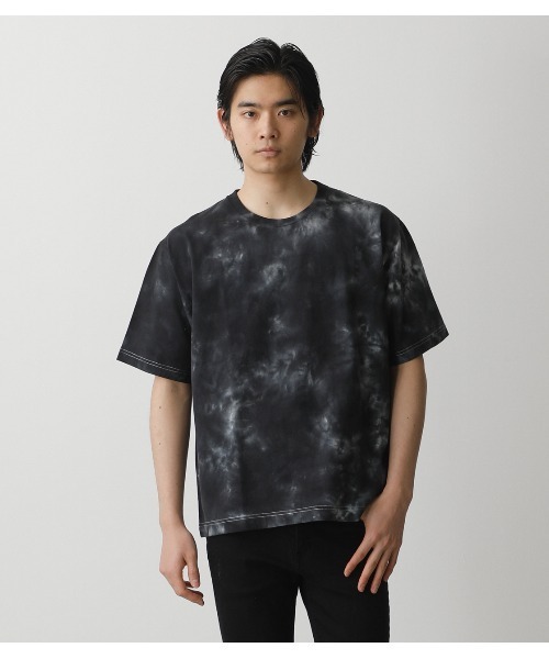 AZUL by moussy（アズールバイマウジー）の「ONE TONE TIE-DYE TEE/ワントーンタイダイTシャツ（Tシャツ/カットソー・メンズ・ブルー系その他/ベージュ系その他/ブラック系その他・LARGE/MEDIUM）」の2枚目の写真