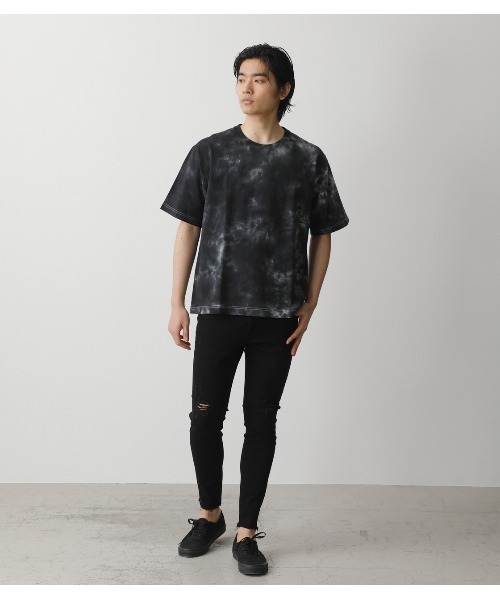 AZUL by moussy（アズールバイマウジー）の「ONE TONE TIE-DYE TEE/ワントーンタイダイTシャツ（Tシャツ/カットソー・メンズ・ブルー系その他/ベージュ系その他/ブラック系その他・LARGE/MEDIUM）」の21枚目の写真