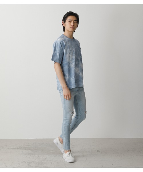 AZUL by moussy（アズールバイマウジー）の「ONE TONE TIE-DYE TEE/ワントーンタイダイTシャツ（Tシャツ/カットソー・メンズ・ブルー系その他/ベージュ系その他/ブラック系その他・LARGE/MEDIUM）」の12枚目の写真