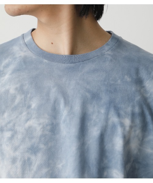 AZUL by moussy（アズールバイマウジー）の「ONE TONE TIE-DYE TEE/ワントーンタイダイTシャツ（Tシャツ/カットソー・メンズ・ブルー系その他/ベージュ系その他/ブラック系その他・LARGE/MEDIUM）」の8枚目の写真