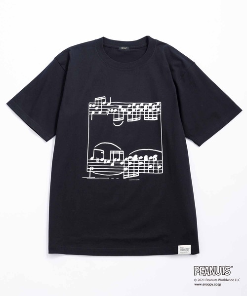 WILD LIFE TAILOR Adam et Rope'(ワイルドテーラーアダムエロペ )の「【PEANUTS × WILD LIFE TAILOR】PIANO T/UNISEX(Tシャツ/カットソー・メンズ・ホワイト/ブラック/イエロー・M/L/XL/XXL)」の3枚目の写真