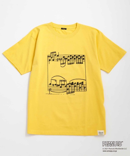 WILD LIFE TAILOR Adam et Rope'(ワイルドテーラーアダムエロペ )の「【PEANUTS × WILD LIFE TAILOR】PIANO T/UNISEX(Tシャツ/カットソー・メンズ・ホワイト/ブラック/イエロー・M/L/XL/XXL)」の13枚目の写真
