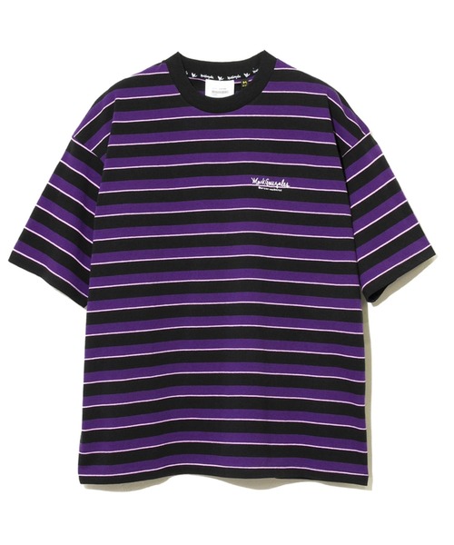 Mark Gonzales（マーク・ゴンザレス）の「Mark Gonzales/マークゴンザレス    BORDER S/S BIG TEE（Tシャツ/カットソー・メンズ・その他1/その他2/その他3・MEDIUM/LARGE）」の2枚目の写真