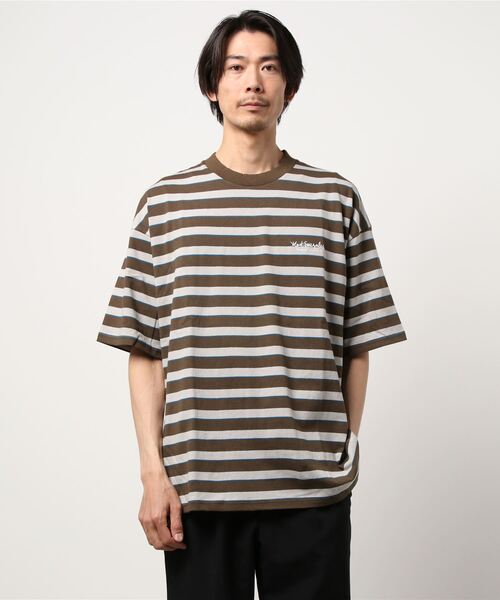 Mark Gonzales（マーク・ゴンザレス）の「Mark Gonzales/マークゴンザレス    BORDER S/S BIG TEE（Tシャツ/カットソー・メンズ・その他1/その他2/その他3・MEDIUM/LARGE）」の13枚目の写真
