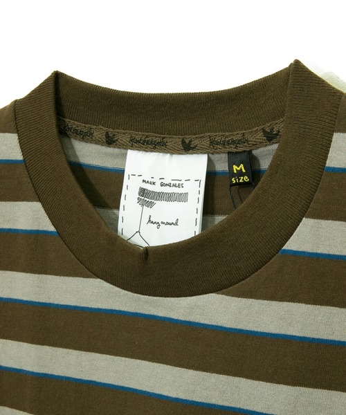 Mark Gonzales（マーク・ゴンザレス）の「Mark Gonzales/マークゴンザレス    BORDER S/S BIG TEE（Tシャツ/カットソー・メンズ・その他1/その他2/その他3・MEDIUM/LARGE）」の11枚目の写真