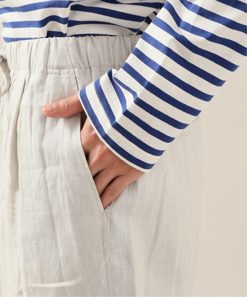 JOURNAL STANDARD relume（ジャーナルスタンダード　レリューム）の「FLANDERS LINEN PLAYING イージーパンツ（スラックス・メンズ・ブラック/ブラウン/ホワイト×ホワイト・SMALL/MEDIUM/LARGE）」の8枚目の写真