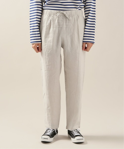 JOURNAL STANDARD relume（ジャーナルスタンダード　レリューム）の「FLANDERS LINEN PLAYING イージーパンツ（スラックス・メンズ・ブラック/ブラウン/ホワイト×ホワイト・SMALL/MEDIUM/LARGE）」の18枚目の写真