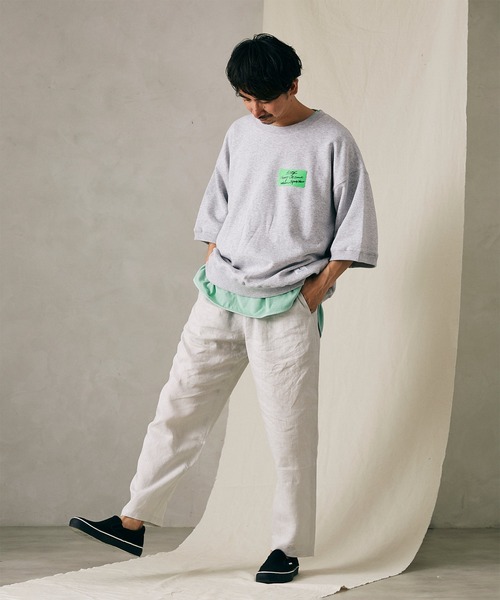 JOURNAL STANDARD relume（ジャーナルスタンダード　レリューム）の「FLANDERS LINEN PLAYING イージーパンツ（スラックス・メンズ・ブラック/ブラウン/ホワイト×ホワイト・SMALL/MEDIUM/LARGE）」の20枚目の写真