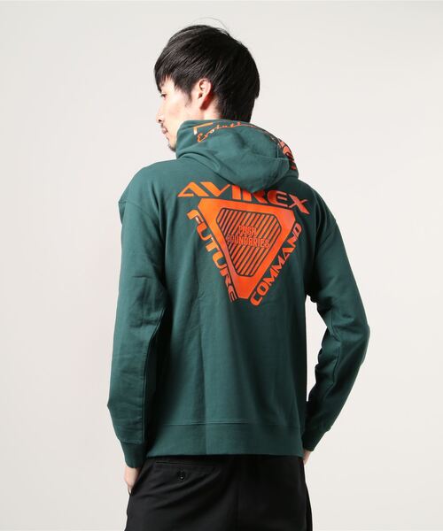 AVIREX（アヴィレックス）の「AVIREX/アヴィレックス　AFC トレーニング プルオーバー フーディー/AFC TRIANGLE PULL OVER HOODIE（パーカー・メンズ・カーキ/グリーン/ブラック/ライトグレー・X-LARGE/XX-LARGE/MEDIUM/LARGE）」の6枚目の写真