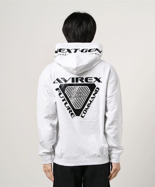 AVIREX（アヴィレックス）の「AVIREX/アヴィレックス　AFC トレーニング プルオーバー フーディー/AFC TRIANGLE PULL OVER HOODIE（パーカー・メンズ・カーキ/グリーン/ブラック/ライトグレー・X-LARGE/XX-LARGE/MEDIUM/LARGE）」の8枚目の写真
