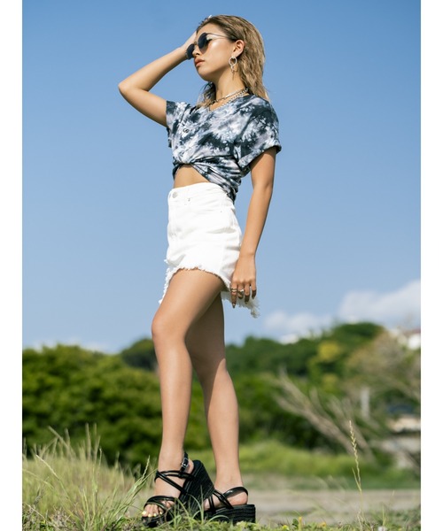 EGOIST（エゴイスト）の「インナー付ダメージデニムスカート（デニムスカート・レディース・ホワイト/ブルー・M/S）」の21枚目の写真