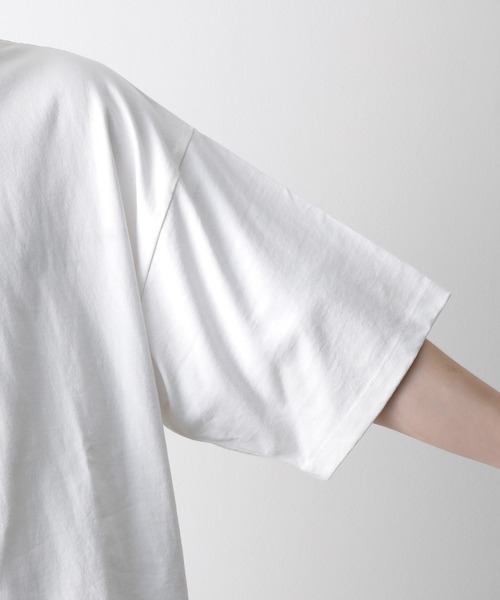 JUNRED（ジュンレッド）の「ライトタッチルーズTEE（Tシャツ/カットソー・メンズ・ホワイト/ダークブラウン/ミント/サックスブルー・S/M/L）」の16枚目の写真