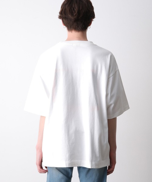 JUNRED（ジュンレッド）の「ライトタッチルーズTEE（Tシャツ/カットソー・メンズ・ホワイト/ダークブラウン/ミント/サックスブルー・S/M/L）」の13枚目の写真