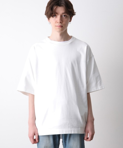 JUNRED（ジュンレッド）の「ライトタッチルーズTEE（Tシャツ/カットソー・メンズ・ホワイト/ダークブラウン/ミント/サックスブルー・S/M/L）」の19枚目の写真