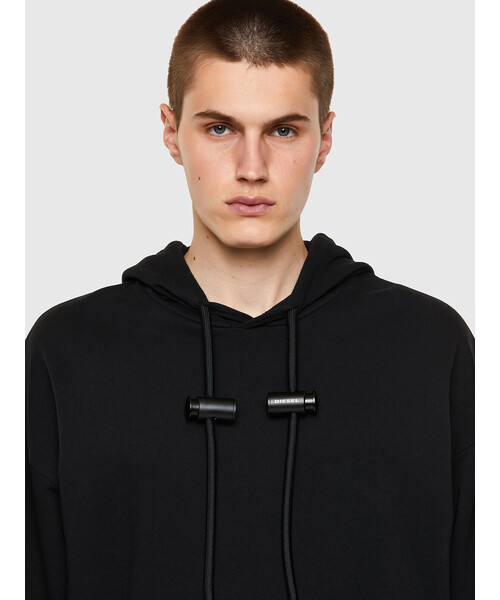 DIESEL（ディーゼル）の「メンズ スウェットパーカー カットオフ（パーカー・メンズ・ブラック/ホワイト・LARGE/SMALL/XX-LARGE/X-LARGE/X-SMALL/MEDIUM）」の7枚目の写真