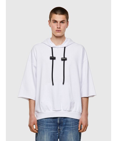 DIESEL（ディーゼル）の「メンズ スウェットパーカー カットオフ（パーカー・メンズ・ブラック/ホワイト・LARGE/SMALL/XX-LARGE/X-LARGE/X-SMALL/MEDIUM）」の18枚目の写真