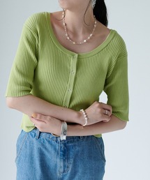 DISCOAT | リブショートカーディガン(カーディガン/ボレロ)