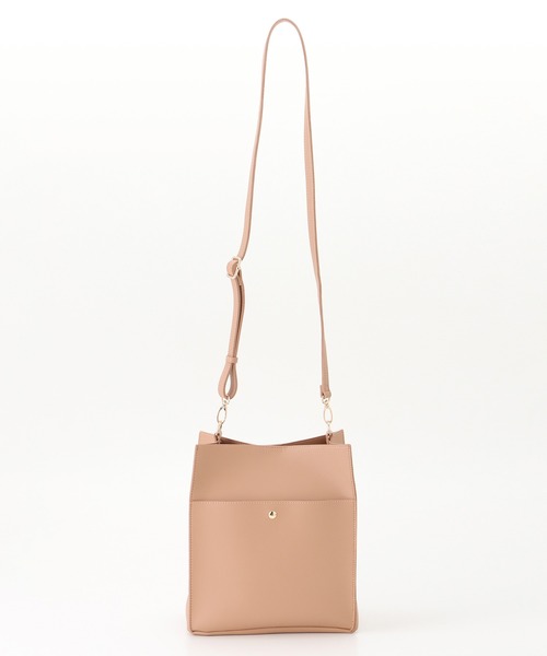 Honeys（ハニーズ）の「スクエアショルダーＢａｇ（ショルダーバッグ・レディース・ライトブラウン/ライトグレー/ブラック・FREE）」の6枚目の写真