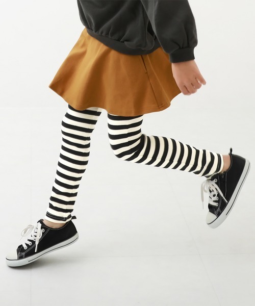 devirock（デビロック）の「10分丈ボーダースカッツ（スカート・キッズ・ピンク系その他/ブラック/ラベンダー/ブルー/キャメル/グリーン系その他・160cm/140cm/150cm/120cm/130cm/110cm/90cm/80ｃｍ/100cm）」の5枚目の写真