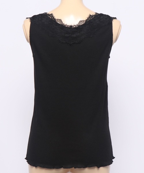 Chaco closet(チャコ クローゼット)の「リブ・レースタンクトップ(タンクトップ・レディース・グレー/ブラック/ホワイト・FREE)」の17枚目の写真