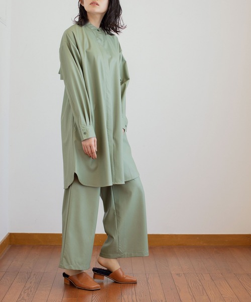 MARECHAL TERRE（マルシャルテル）の「フェイクレザーワイドギャザーパンツ（その他パンツ・レディース・ブラック/ベージュ/セージグリーン/モカ・SMALL/MEDIUM/LARGE）」の20枚目の写真