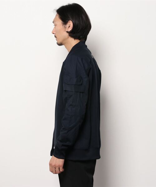 G-STAR（ジースター）の「MIXED CARGO BOMBER JACKET（スウェット・メンズ・ダークネイビー・SMALL/MEDIUM/LARGE/X-LARGE/X-SMALL）」の2枚目の写真