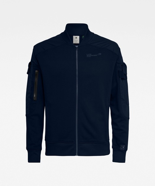 G-STAR（ジースター）の「MIXED CARGO BOMBER JACKET（スウェット・メンズ・ダークネイビー・SMALL/MEDIUM/LARGE/X-LARGE/X-SMALL）」の8枚目の写真