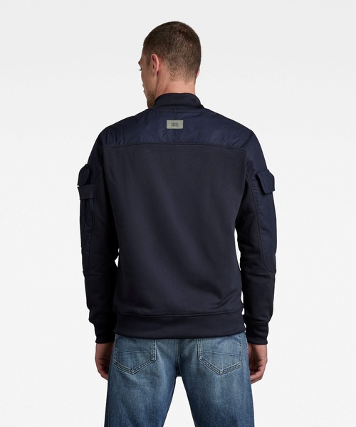 G-STAR（ジースター）の「MIXED CARGO BOMBER JACKET（スウェット・メンズ・ダークネイビー・SMALL/MEDIUM/LARGE/X-LARGE/X-SMALL）」の10枚目の写真