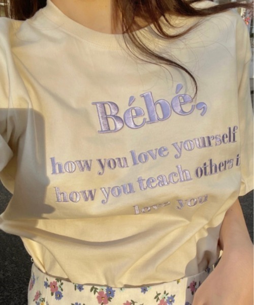 DAIS-Y（デイジー）の「刺繍ロゴTシャツ（Tシャツ/カットソー・レディース・ホワイト/ネイビー/ライトイエロー・FREE）」の3枚目の写真