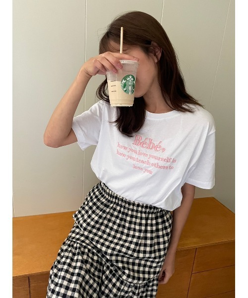 DAIS-Y（デイジー）の「刺繍ロゴTシャツ（Tシャツ/カットソー・レディース・ホワイト/ネイビー/ライトイエロー・FREE）」の10枚目の写真