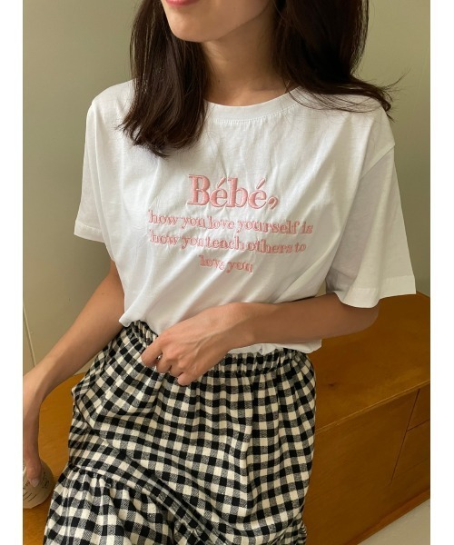 DAIS-Y（デイジー）の「刺繍ロゴTシャツ（Tシャツ/カットソー・レディース・ホワイト/ネイビー/ライトイエロー・FREE）」の12枚目の写真