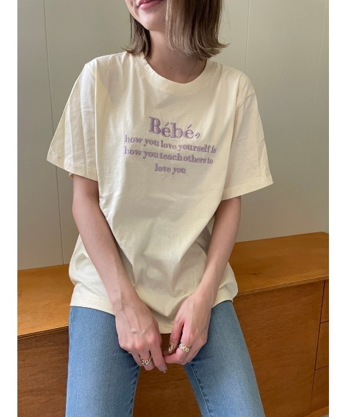 DAIS-Y（デイジー）の「刺繍ロゴTシャツ（Tシャツ/カットソー・レディース・ホワイト/ネイビー/ライトイエロー・FREE）」の14枚目の写真